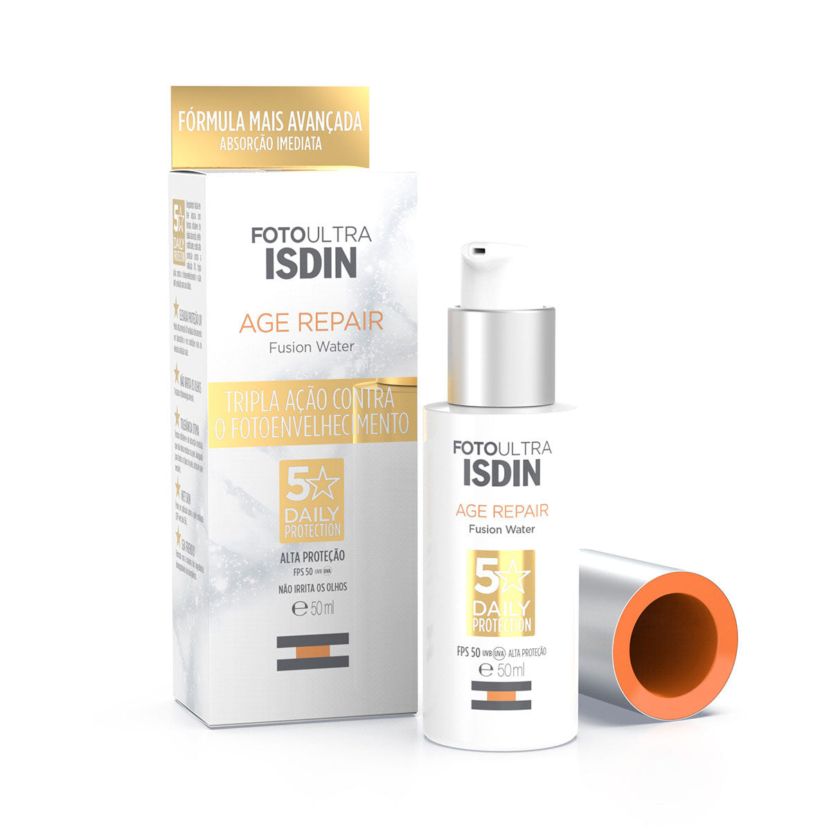 Protetor Solar Antiaging ISDIN – Fusion Water Age Repair FPS50 50ml