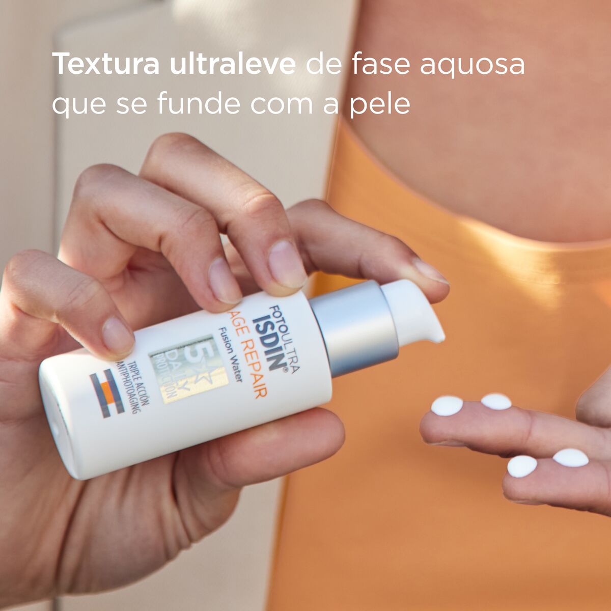 Protetor Solar Antiaging ISDIN – Fusion Water Age Repair FPS50 50ml